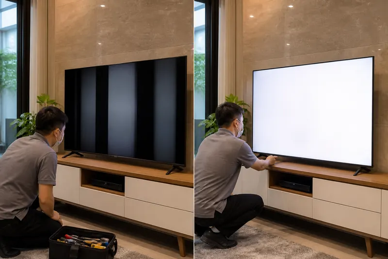 Maltepe – TV ekran LED tamiri – önce ve sonra